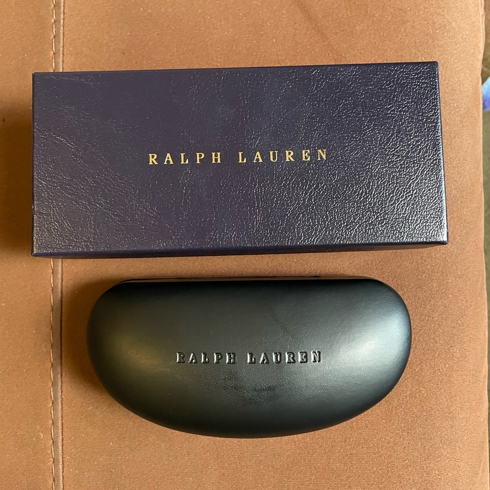 Matte Black Ralph Lauren Clamshell Sunglass Case, Box & Lens Cleaner.🕶️👓